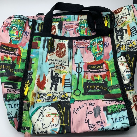 Rare LeSportsac x Basquiat Soft Collapsible Liberty Tote Like New - Picture 5 of 14